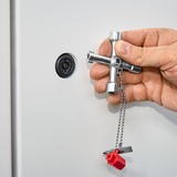 KNIPEX Schaltschrank-Schlüssel 00 11 03, Steckschlüssel für gängige Schränke und Absperrsysteme