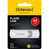 Intenso FLASH LINE 64 GB, USB-Stick weiß, USB-C 3.2 Gen 1