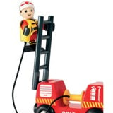 BRIO World Feuerwehr-Leiterfahrzeug, Spielfahrzeug rot/gelb, mit Licht & Sound