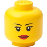 Room Copenhagen LEGO Storage Head "Girl", mini, Aufbewahrungsbox gelb