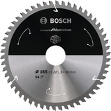 Bosch Kreissägeblatt Standard for Aluminium, Ø 165mm, 54Z Bohrung 30mm, für Akku-Handkreissägen