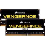 Corsair SO-DIMM 32 GB DDR4-2400 (2x 16 GB) Dual-Kit, Arbeitsspeicher schwarz, CMSX32GX4M2A2400C16, Vengeance