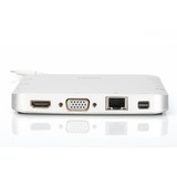 Digitus Universal Docking Station, Dockingstation silber, USB-C, HDMI, VGA, Gigabit LAN
