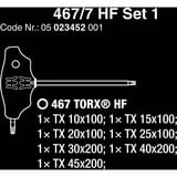 Wera 467/7 TORX HF Set 1 Quergriff-Schraubendreher + Rack, 7-teilig schwarz/grün, mit Haltefunktion