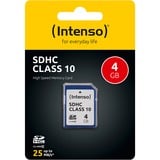 Intenso Secure Digital SDHC Card 4 GB, Speicherkarte Class 10