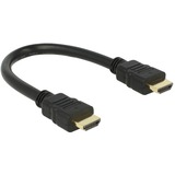 DeLOCK Kabel HDMI A (Stecker) > HDMI A (Stecker) 4K schwarz, 25cm