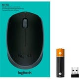 Logitech M171 Wireless, Maus schwarz, 3 Tasten, für Links- und Rechtshänder, kompatibel mit PC/Mac