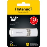Intenso FLASH LINE 128 GB, USB-Stick weiß, USB-C 3.2 Gen 1