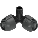 GARDENA Sprinklersystem Winkelstück 2x 25mm > 3/4", Verbindung schwarz/grau