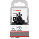 Bosch Abrundfräser Standard for Wood, Radius 10mm Schaft Ø 8mm, zweischneidig, Anlaufkugellager