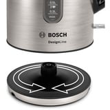 Bosch Wasserkocher DesignLine TWK4P440 edelstahl/schwarz, 1,7 Liter