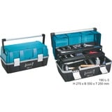 Hazet Kunststoff-Werkzeugkasten 190L-3, Werkzeugkiste blau/schwarz, 3 rausnehmbare Kleinteileboxen im Deckel