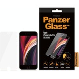 PanzerGlass Displayschutz, Schutzfolie transparent/schwarz, iPhone SE (3./2.Generation), iPhone 8/7, iPhone 6S/6