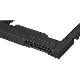 ICY BOX IB-AC649 Adapter für eine 2,5" HDD/SSD, Einbaurahmen schwarz, in Notebook DVD-Schacht