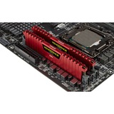 Corsair DIMM 16 GB DDR4-3200 (2x 8 GB) Dual-Kit, Arbeitsspeicher rot, CMK16GX4M2B3200C16R, Vengeance LPX, INTEL XMP