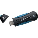 Corsair Padlock 3 64 GB, USB-Stick schwarz/blau, USB-A 3.2 Gen 1