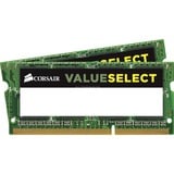 Corsair ValueSelect SO-DIMM 8 GB DDR3-1600 (2x 4 GB) Dual-Kit, Arbeitsspeicher CMSO8GX3M2C1600C11, ValueSelect