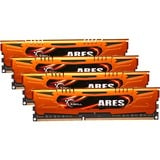 G.Skill DIMM 32 GB DDR3-1600 (4x 8 GB) Quad-Kit, Arbeitsspeicher F3-1600C10Q-32GAO, Ares, INTEL XMP, Lite Retail