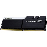 G.Skill DIMM 32 GB DDR4-3200 (2x 16 GB) Dual-Kit, Arbeitsspeicher schwarz/weiß, F4-3200C16D-32GTZKW, Trident Z, INTEL XMP