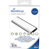 MediaRange 120 GB, Externe SSD silber, USB-C 3.2 Gen 2 (10 Gbit/s)