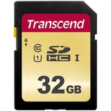 Transcend 500S 32 GB, Speicherkarte schwarz/gelb, UHS-I U1, Class 10
