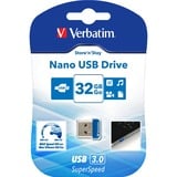 Verbatim Store 'n' Stay Nano 32 GB, USB-Stick blau, USB-A 3.2 Gen 1