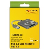 DeLOCK USB 3.0 Card Reader XQD 2.0, Kartenleser anthrazit