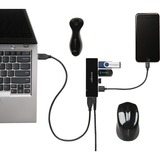 Kensington UH4000C USB 3.0 4-Port Hub mit Ladefunktion, USB-Hub 4x USB 3.0 Typ-A