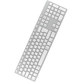 KeySonic KSK-8022BT, Tastatur silber, DE-Layout, X-Typ-Membrane
