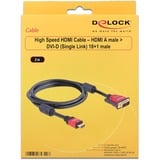 DeLOCK Adapter HDMI A (Stecker) > DVI (Stecker) schwarz, 2 Meter