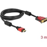 DeLOCK Adapterkabel High Speed HDMI A (Stecker) > DVI (Stecker) schwarz, 3 Meter