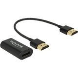 DeLOCK HDMI-A Buchse > VGA Buchse, Adapter schwarz, mit 15cm HDMI-Kabel