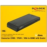 DeLOCK Konverter CVBS / YPbPr / VGA > HDMI mit Scaler schwarz