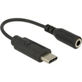 DeLOCK USB 2.0 Adapter, USB-C Stecker > 3,5mm Klinkenbuchse schwarz, 14cm