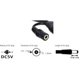 DeLOCK USB 3.2 Gen 1 Aktivverlängerungskabel, USB-A Stecker > USB-A Buchse schwarz, 10 Meter, mit DC Strombuchse
