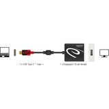 DeLOCK USB Adapter, USB-C Stecker > DisplayPort Buchse schwarz, 20cm, DP Alt Mode