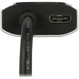 DeLOCK USB Adapter, USB-C Stecker > HDMI 4K Buchse dunkelgrau, 20cm, PD, Laden mit bis zu 60 Watt