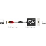 DeLOCK USB Adapter, USB-C Stecker > HDMI Buchse schwarz, 20cm