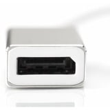 Digitus USB Adapter, USB-C Stecker > DisplayPort 4K Buchse weiß/silber, 20cm