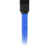 Sharkoon Sata III Kabel 90° sleeve blau, 45 cm
