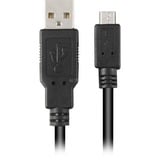 Sharkoon USB 2.0 Kabel, USB-A Stecker > Micro-USB Buchse schwarz, 1,5 Meter