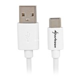 Sharkoon USB 2.0 Kabel, USB-A Stecker > USB-C Stecker weiß, 50cm
