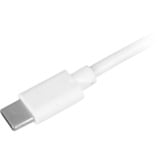 Sharkoon USB 2.0 Kabel, USB-A Stecker > USB-C Stecker weiß, 1 Meter