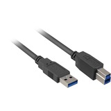 Sharkoon USB 3.2 Gen 1 Kabel, USB-A Stecker > USB-B Stecker schwarz, 1 Meter
