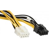Supermicro Kabel 8-Pin CPU > 8-Pin PCIe CBL-PWEX-0665 schwarz/gelb, 30cm