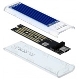DeLOCK Externes Gehäuse für M.2 NVMe PCIe SSD, Laufwerksgehäuse transparent