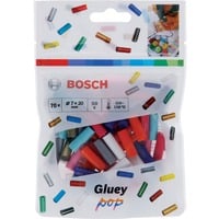 Bosch Gluey-Klebesticks, POP-Farb-Mix, Ø 7mm x 20mm, Kleber mehrfarbig, 70 Stück, für Gluey Pen