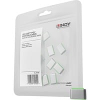 Lindy USB Typ C Port Schloss 10 Stück, Sicherheit grün, Schlüssel separat erhältlich