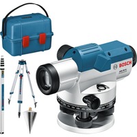 Bosch Optisches Nivelliergerät GOL 20 G Professional, mit Baustativ blau, Koffer, Maßeinheit 400 Gon