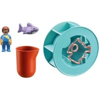 PLAYMOBIL 70636 1.2.3 AQUA Wasserwirbelrad mit Babyhai, Konstruktionsspielzeug 